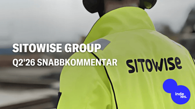 Sitowise Group Q2'26 snabbkommentar: Orderboken ger stöd, även om lönsamheten hamnade något under våra förväntningar