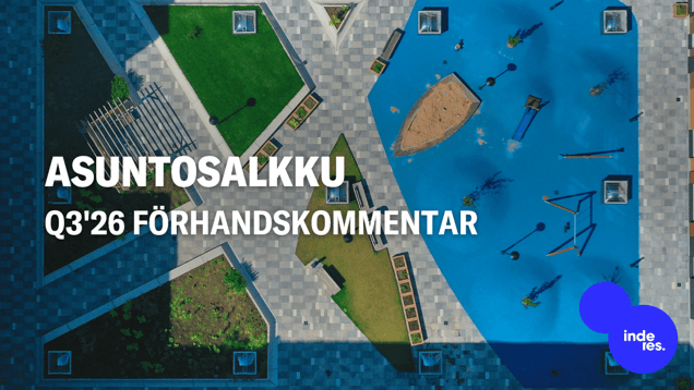 Asuntosalkku Q3'26 förhandskommentar: Förbättrad resultatutveckling och fortsatta bostadsförsäljningar i Tallinn förväntas