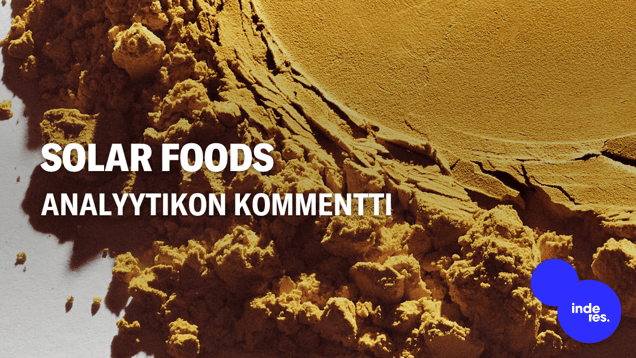 Robokommentti Solar Foodsin H1-tuloksesta