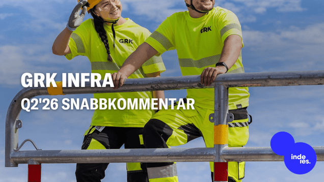 GRK Infra Q2'26 snabbkommentar: Marginalen överträffade vår förväntning klart