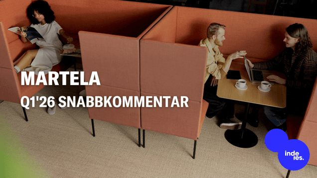 Martela Q1'26 snabbkommentar: Orderingången sjönk, men ett gott kassaflöde stödde balansräkningen
