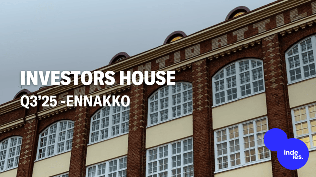Investors House Q3’25 -ennakko: Tulos laskee selkeästi merkittävän kiinteistödivestoinnin seurauksena