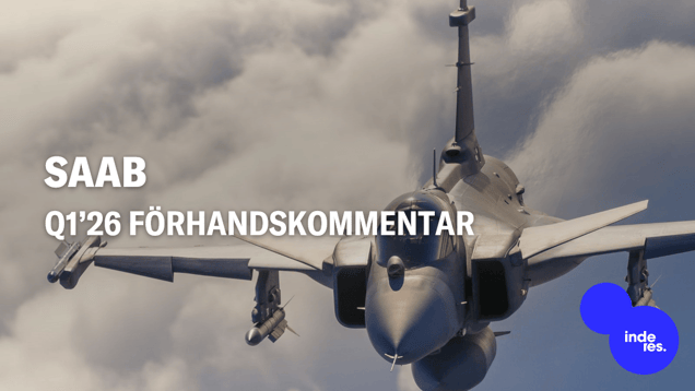 Saab Q1'26 förhandskommentar: Uppgångscykeln är intakt. Nu kommer leveranserna