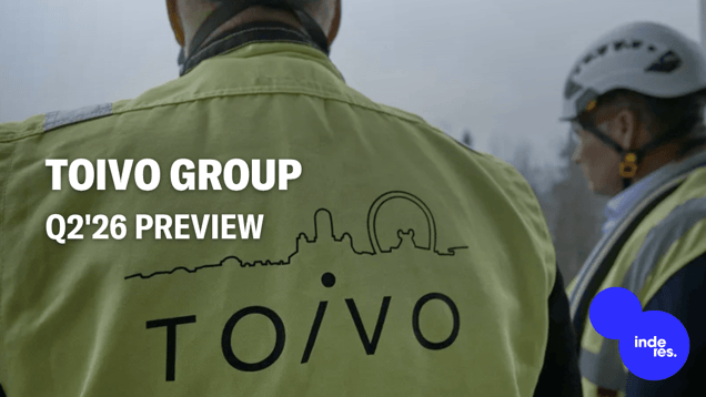 Toivo Group Q2'26 preview: Good quarter expected, driven by project completions