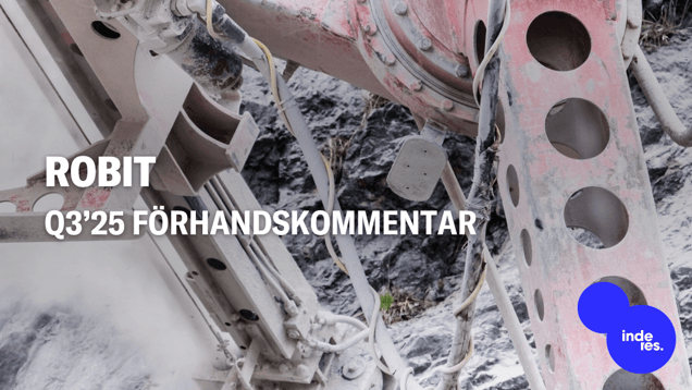 Robit Q3’25 förhandskommentar: Förväntad resultatförbättring med stöd av effektiviseringsåtgärder