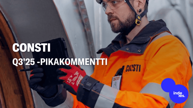 Consti Q3’25 -pikakommentti: Haastava markkina rokottaa tulosta