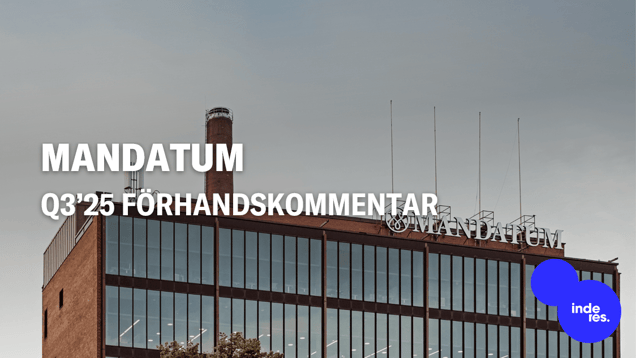 Mandatum Q3’25 förhandskommentar: Inga tecken på att tillväxten avtar