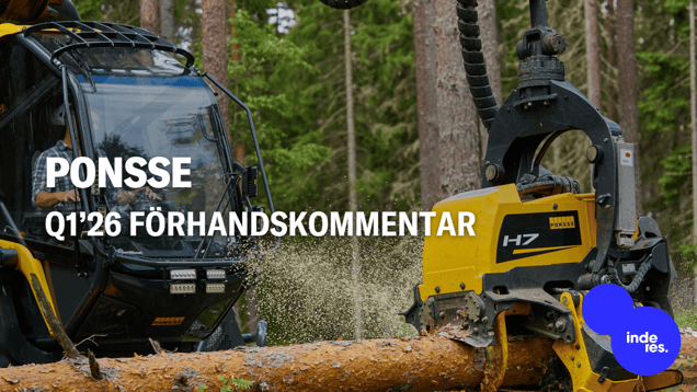 Ponsse Q1’26 förhandskommentar: Låg orderbok bromsar resultatet i början av året