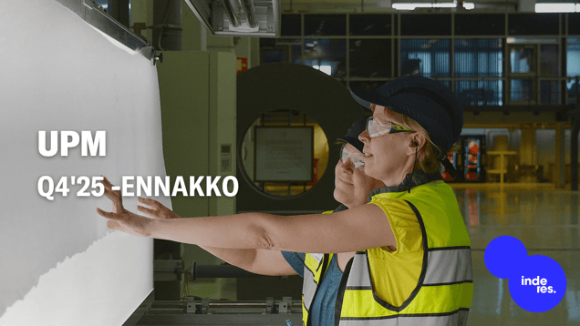 UPM Q4'25 -ennakko: Konsensus vaikuttaa optimistiselta lyhyen ajan näkymien osalta