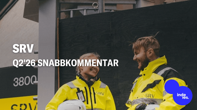 SRV Q2'26 snabbkommentar: Resultatgenereringen koncentreras ännu starkare till slutet av året än vad vi estimerat