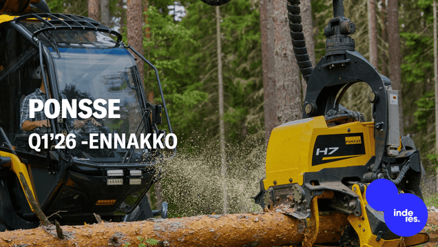 Ponsse Q1’26 -ennakko: Matala tilauskanta jarruttanee alkuvuoden tulosta