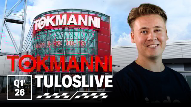  Tokmanni Q1'26 -tuloslive pe 8.5. klo 7:50