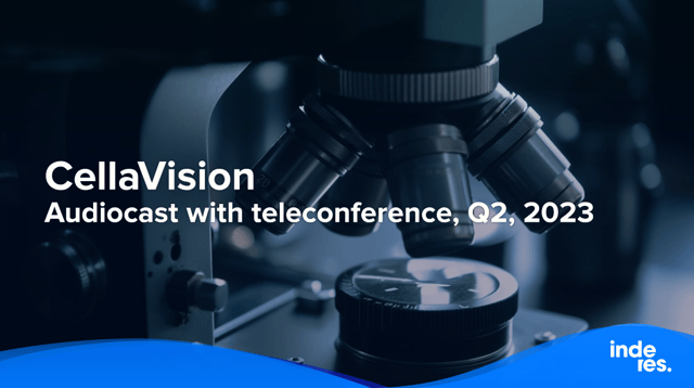 CellaVision, Audiocast with teleconference, Q2, 2023
