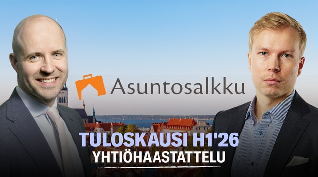 Asuntosalkku H1'26: Asuntomyynnit jatkuivat odotetulla tasolla