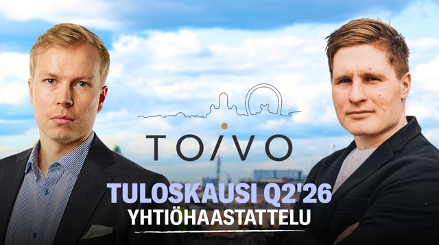 Toivo Group Q2'26: Hankealoitukset nousussa