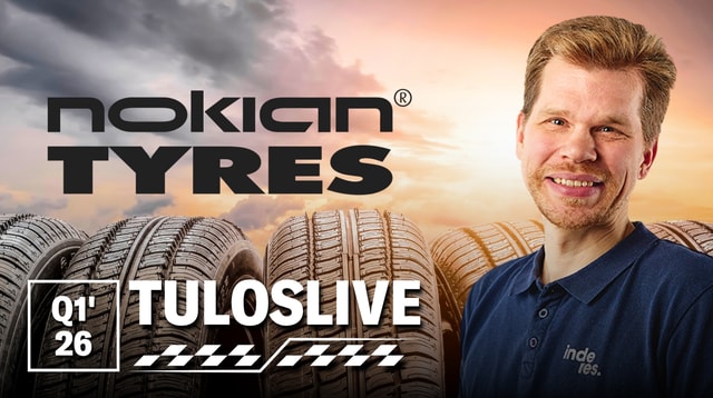 Nokian Renkaat Q1'26 -tuloslive ke 22.4. klo 12:55