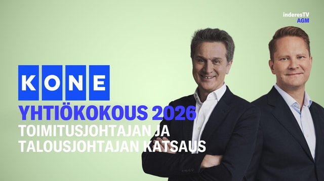  KONEen yhtiökokous | Toimitusjohtajan ja talousjohtajan katsaus 5.3.2026