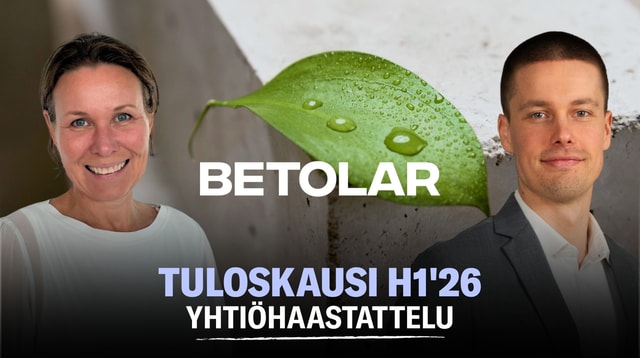 Betolar H1'26: Uusi toimitusjohtaja (eng.)
