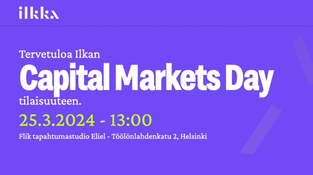 Ilkka Oyj:n pääomamarkkinapäivä 25.3.2024