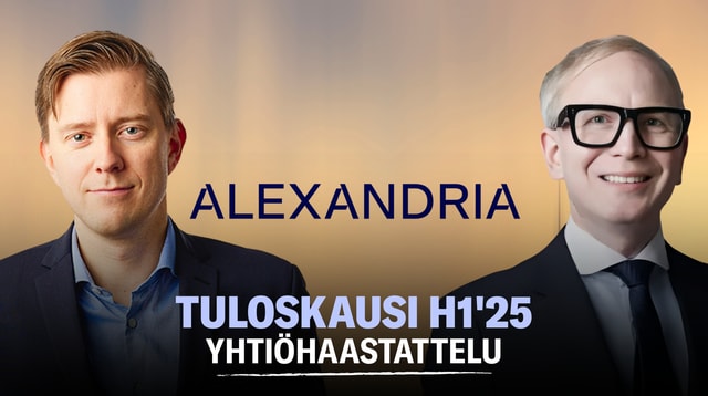 Alexandria H1'25: Kannattavuus ei vieläkään seurannut liikevaihtoa