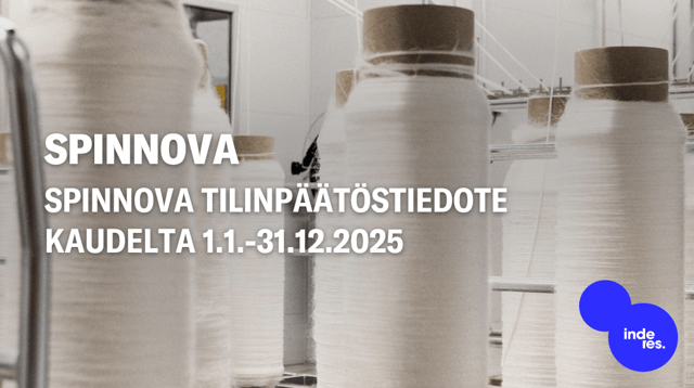 Spinnova Tilinpäätöstiedote kaudelta 1.1.-31.12.2025