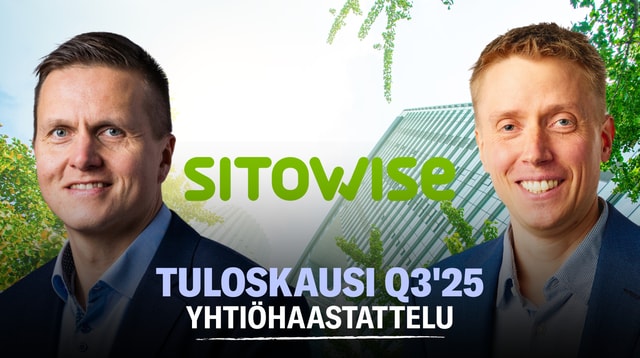 Sitowise Q3'25: Ruotsi tappiolla