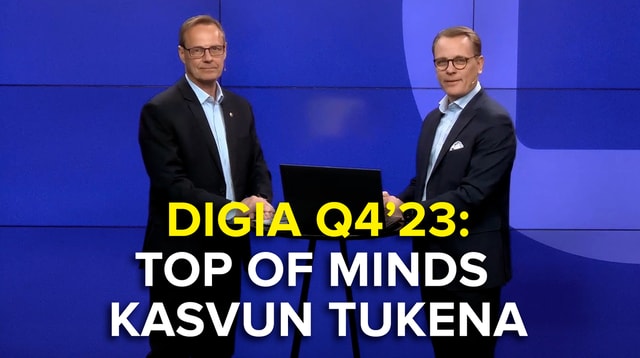 Digia Q4’23: Top of Minds -yritysosto kasvun tukena