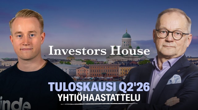 Investors House Q2'26: Palveluliiketoiminnassa kannattavuusparannus