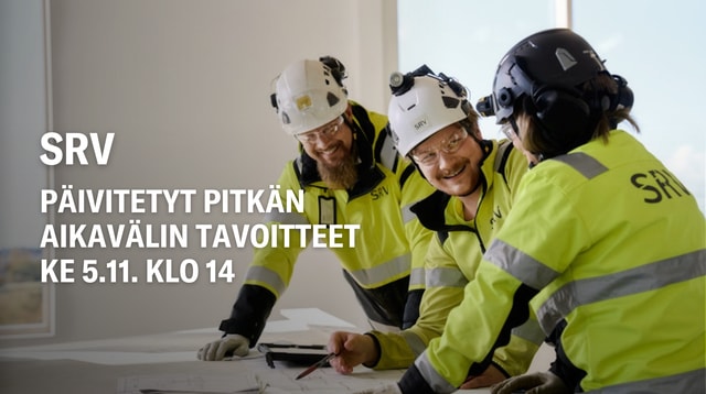 SRV:n päivitetyt pitkän aikavälin taloudelliset tavoitteet