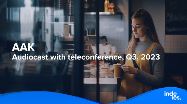 AAK, Audiocast with teleconference, Q3, 2023