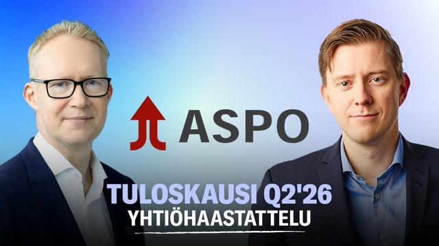 Aspo Q2'26: Aspo jakautuu kahdeksi pörssiyhtiöksi