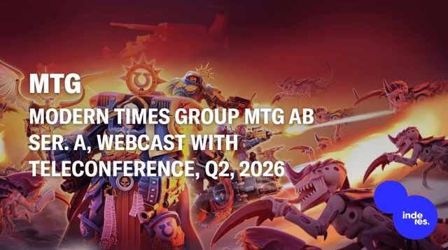Modern Times Group MTG AB ser. A, Webcast, Q2'26