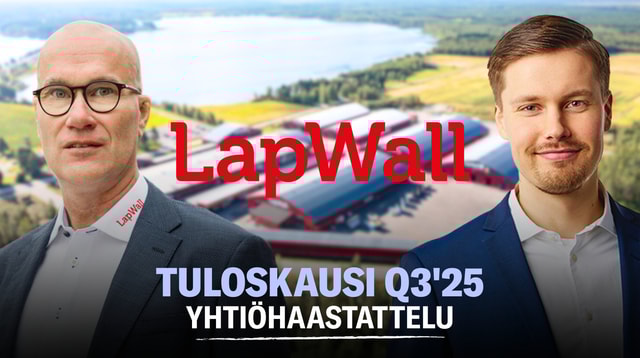 LapWall Q3'25: Katetasot paranevat kysynnän kasvulla