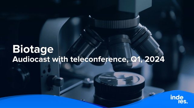 Biotage, Audiocast with teleconference, Q1, 2024