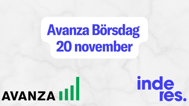 Avanza Börsdag 20 november