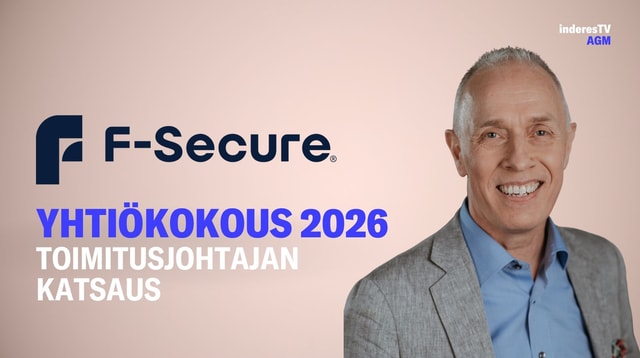 F-Securen yhtiökokous | Toimitusjohtajan katsaus 25.3.2026