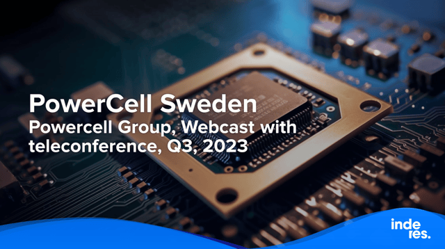 Powercell Group, Webcast with teleconference, Q3, 2023