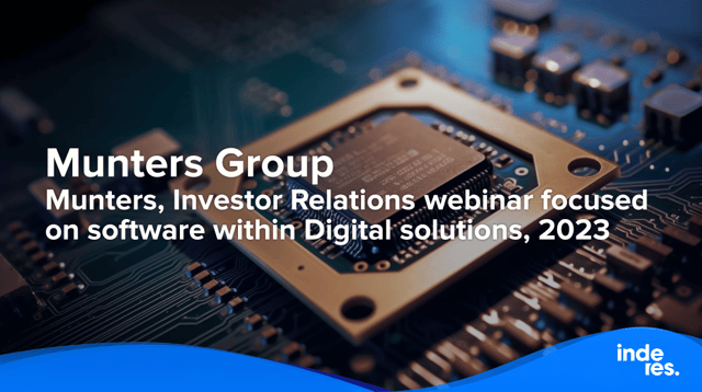Munters, Investor Relations webinar focused on software within Digital solutions, 2023