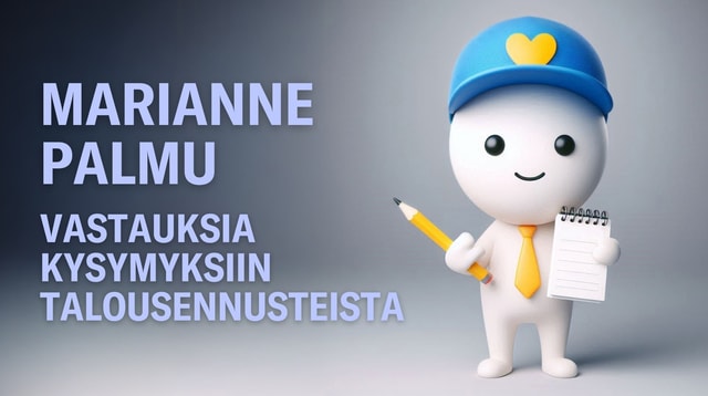 Marianne Palmun vastaukset Alokkaan kysymyksiin talousennusteista