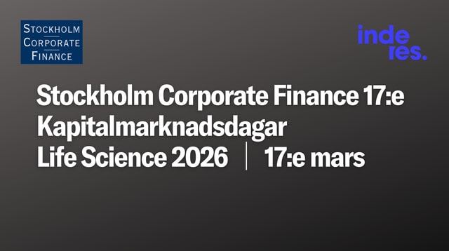 Stockholm Corporate Finance 17:e Kapitalmarknadsdagar — Life Science 2026 │ 17:e mars