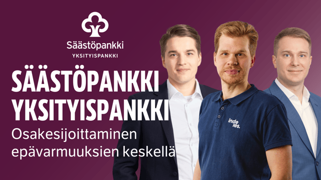Säästöpankki Yksityispankki -webinaari: Osakesijoittaminen epävarmuuksien keskellä