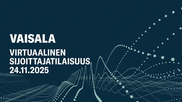 Vaisalan virtuaalinen sijoittajatilaisuus 2025