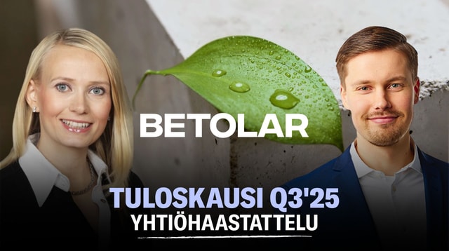 Betolar Q3'25: Historian suurin tilaus