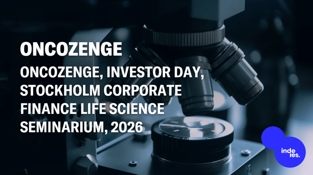 Oncozenge, Investor Day, Stockholm Corporate Finance Life Science Seminarium, 2026   