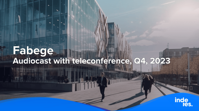Fabege, Audiocast with teleconference, Q4, 2023