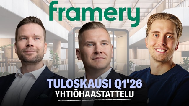 Framery Q1'26: Toiminta laajenee Pohjois-Amerikassa
