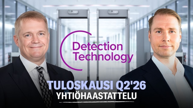 Detection Technology Q2’26: Lääketiede veti