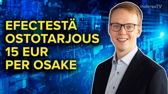 Efectestä ostotarjous 15 EUR per osake