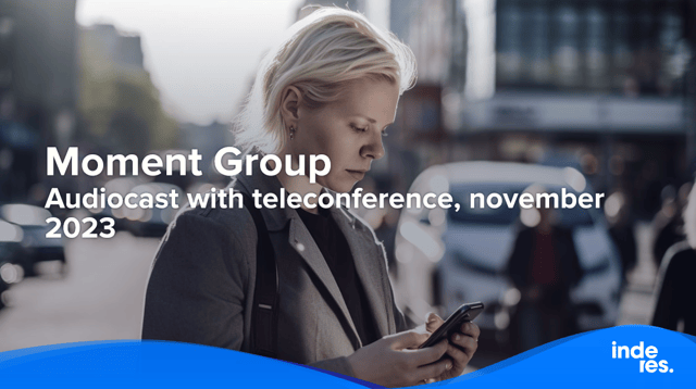 Moment Group, Audiocast with teleconference, november 2023