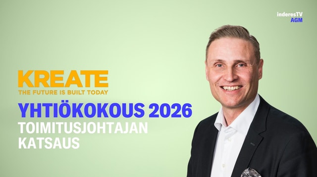 Kreaten yhtiökokous | Toimitusjohtajan katsaus 26.3.2026